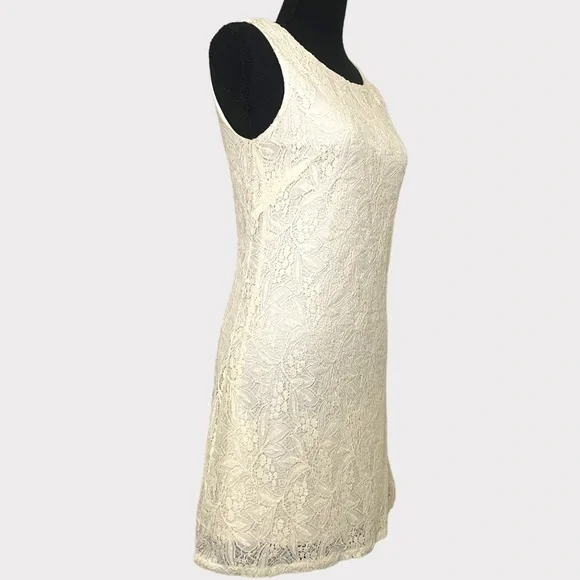 Alythea - Sleeveless Lace A-Line Dress - Ivory - Size Small - Picture 2 of 7